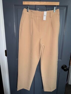 Ann Taylor Tan High Rise Tapered Leg Pant Size 2